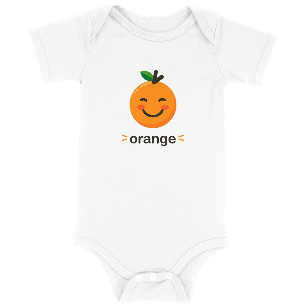 Orange Bloom Organic Cotton Baby Graphic Onesie | Hypoallergenic - Allergy Friendly - Naturally Free