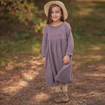 Orange Sunset Long Sleeve 100% Cotton Baby Girls Dress | Hypoallergenic - Allergy Friendly - Naturally Free