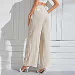 Orchid Serenade Drawstring Wide Leg Linen Pants | Hypoallergenic - Allergy Friendly - Naturally Free