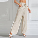 Orchid Serenade Drawstring Wide Leg Linen Pants | Hypoallergenic - Allergy Friendly - Naturally Free