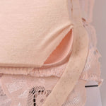 Peach Sorbet Lace Tube Top Organic Cotton Bra | Hypoallergenic - Allergy Friendly - Naturally Free