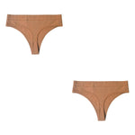 Peachy Tango 2Pcs Thongs Cotton Womens Underwear | Hypoallergenic - Allergy Friendly - Naturally Free