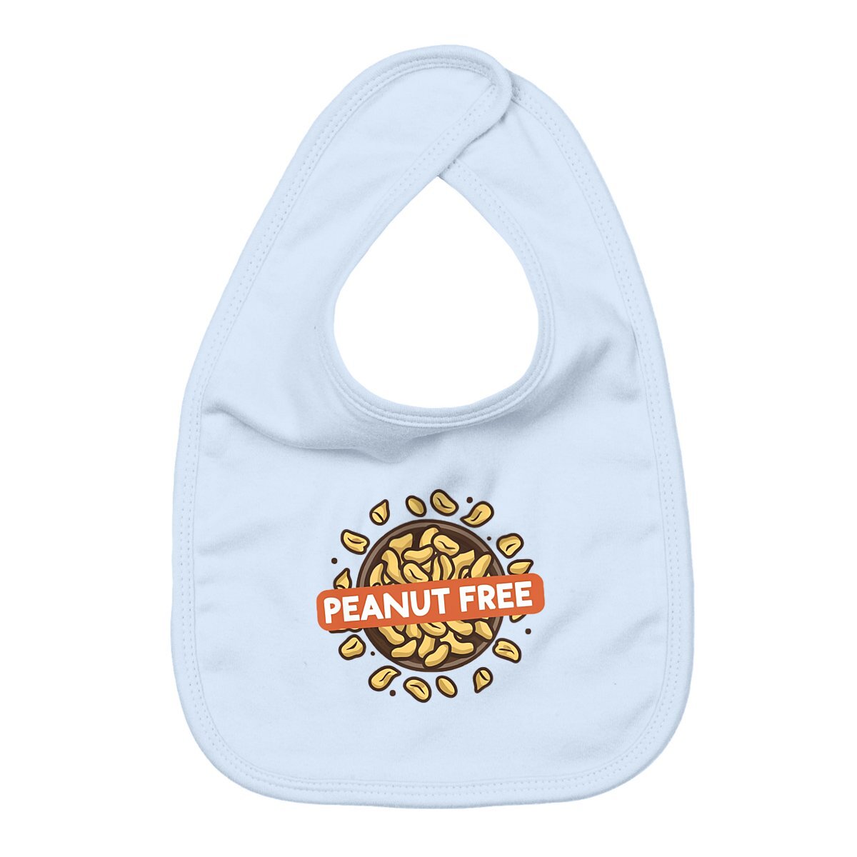 Peanut Free Organic Cotton Graphic Baby Bib | Hypoallergenic - Allergy Friendly - Naturally Free