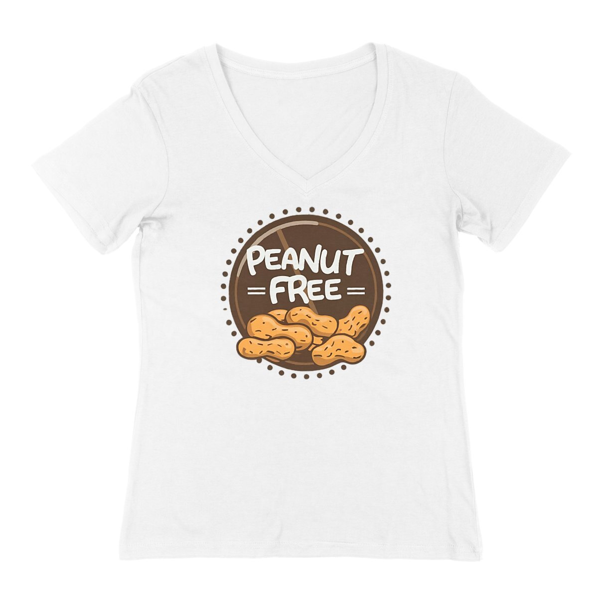 Peanut Free V-Neck Organic Cotton Graphic Shirt | Hypoallergenic - Allergy Friendly - Naturally Free