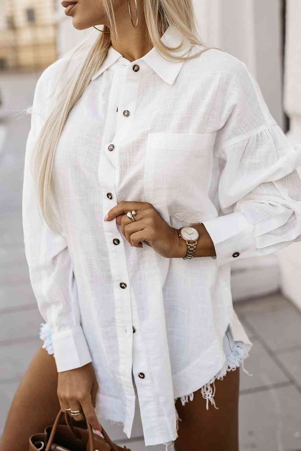 Pearl Mist Button Down 100% Cotton Shirt | Hypoallergenic - Allergy Friendly - Naturally Free