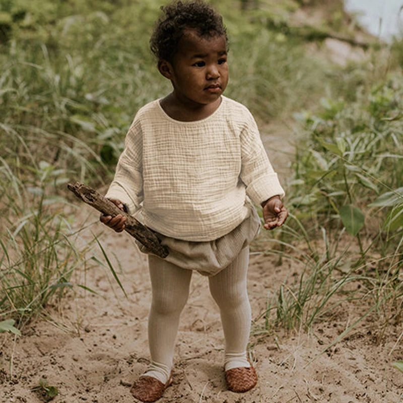 Peony Meadow Long Sleeve Organic Cotton Baby Top | Hypoallergenic - Allergy Friendly - Naturally Free