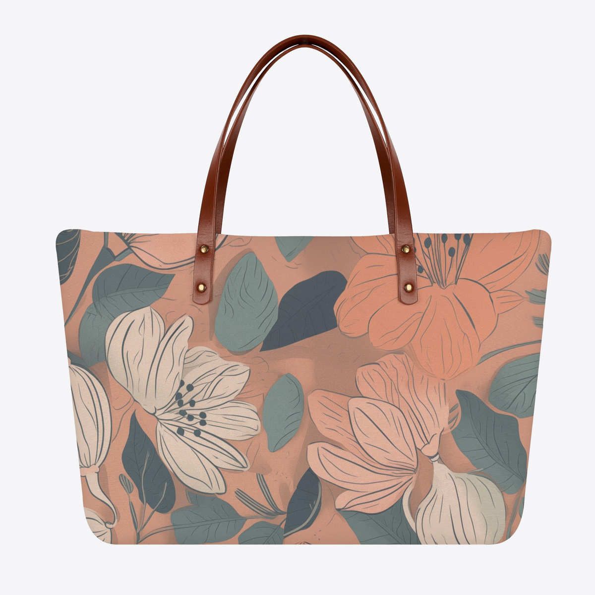 Petal Pink Floral Vegan Leather Tote Bag | Hypoallergenic - Allergy Friendly - Naturally Free