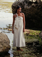 THE HAND LOOM Pia Maxi 100% Organic Cotton Womens Dress - Oatmeal