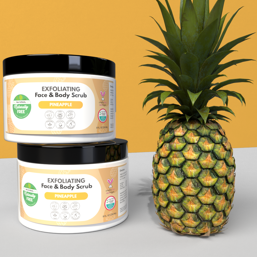 Pineapple Face & Body Scrub | Hypoallergenic - Allergy Friendly - Naturally Free