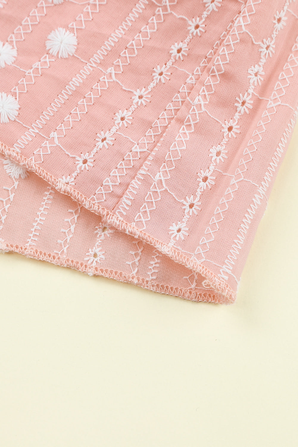 Pink Dahlia Tassel 100% Cotton Blouse | Hypoallergenic - Allergy Friendly - Naturally Free