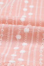 Pink Dahlia Tassel 100% Cotton Blouse | Hypoallergenic - Allergy Friendly - Naturally Free