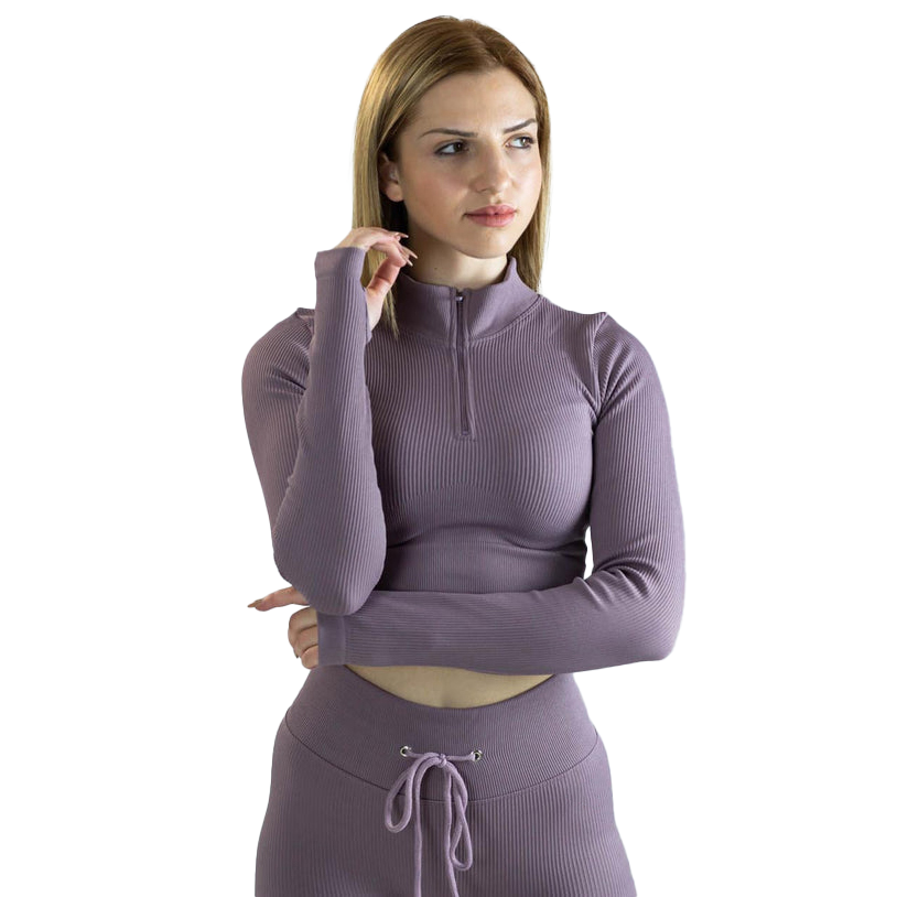 Plum Performance Cropped Top & Pant Organic Cotton Womens Womens Womens Womens Activewear Set | Hypoallergenic - Allergy Friendly - Naturally Free