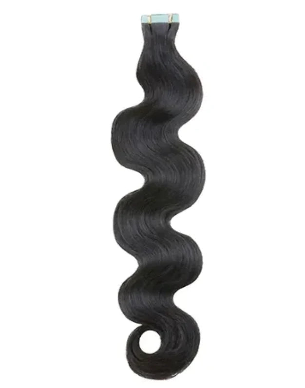 Pomegranate Peruvian Body Wave Tape Ins | Hypoallergenic - Allergy Friendly - Naturally Free