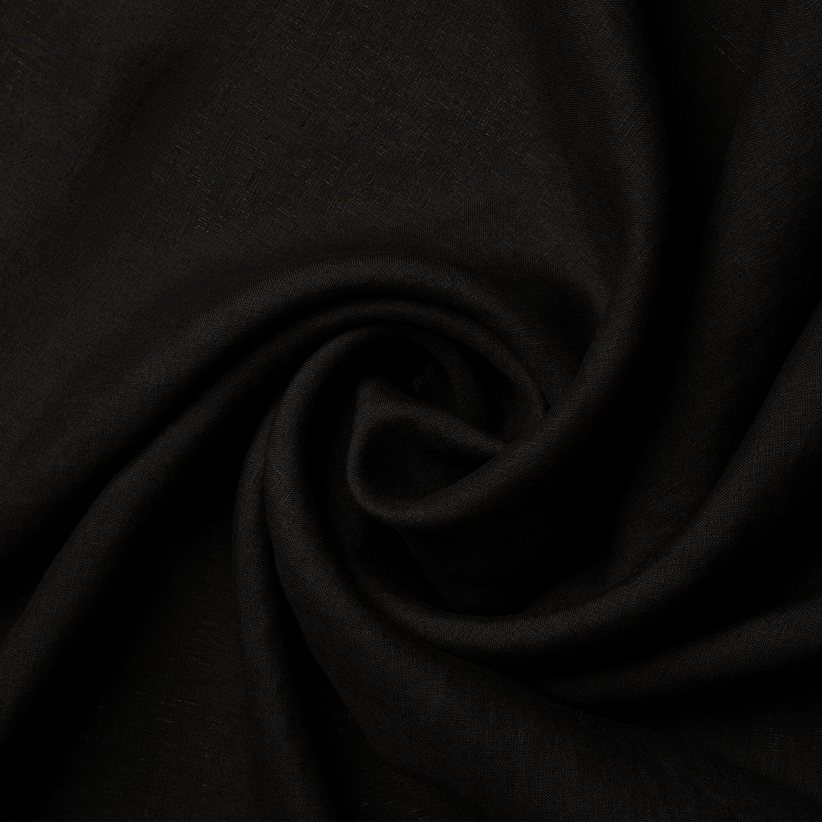 MENIQUE 100% Linen T-Shirt Top & Pants 2-Piece Pure Black