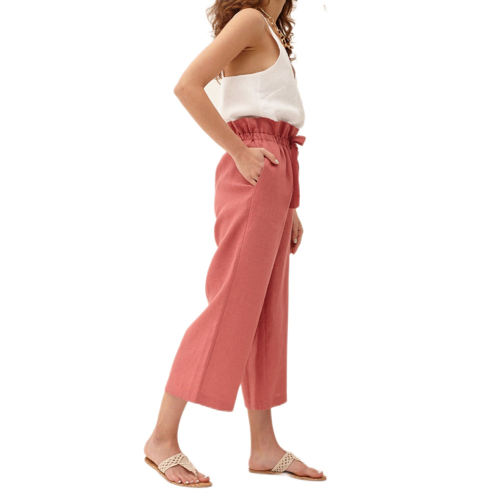 Raspberry Harvest Culottes 100% Linen Pants | Hypoallergenic - Allergy Friendly - Naturally Free