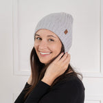 MENIQUE 100% Merino Wool Womens Knit Ribbed Beanie Merino