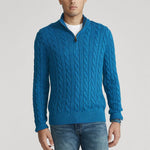 Riverside Coast Zipper Knit 100% Cotton Mens Sweater | Hypoallergenic - Allergy Friendly - Naturally Free