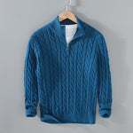 Riverside Coast Zipper Knit 100% Cotton Mens Sweater | Hypoallergenic - Allergy Friendly - Naturally Free