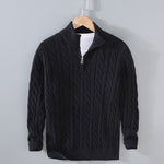 Riverside Coast Zipper Knit 100% Cotton Mens Sweater | Hypoallergenic - Allergy Friendly - Naturally Free