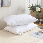 White Coral 1Pcs 100% Cotton Pillow With Goose Down Filling