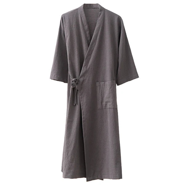 Hanfu pajamas, Men's Cotton And Linen Bathroom Bathrobes, Women's Long Dressing Gowns, Japanese Kimono Style Homestay Hotel, SPA