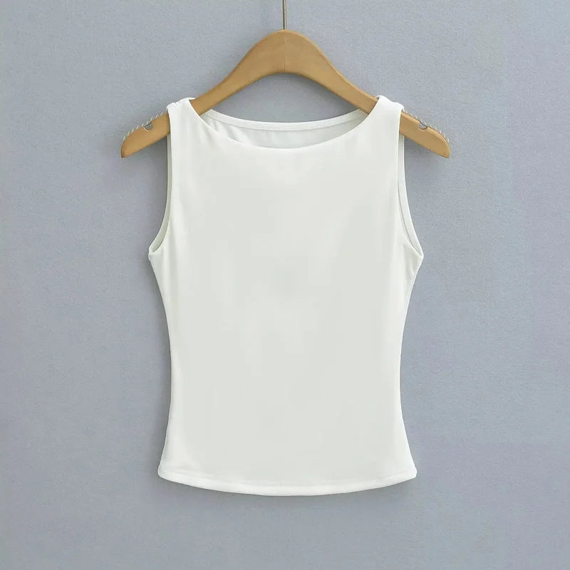 Hazy Sky Double Layer Viscose Womens Tank Top