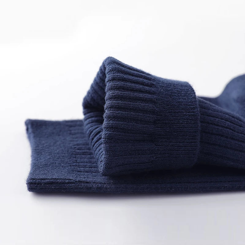 Warm Cozy 5Pcs 100% Cotton Mens Socks