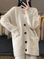 Maple Cinnamon 100% Merino Wool Cardigan