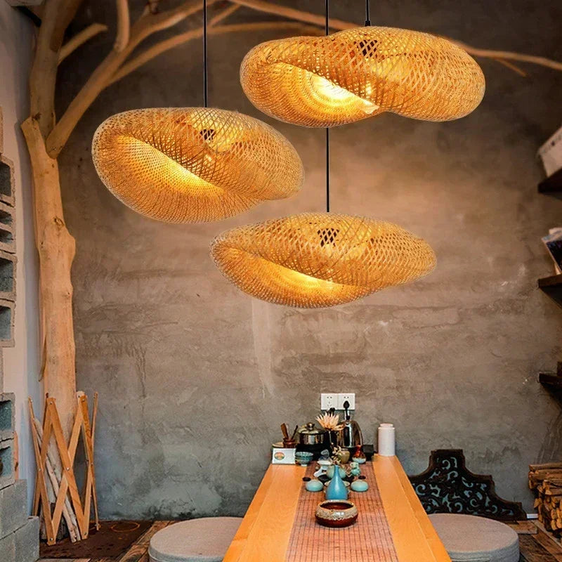 Abstract Bamboo Ceiling Lights For Dining
