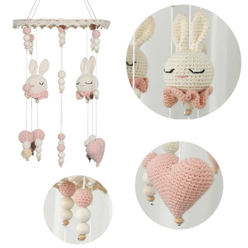 Star Rabbit Cotton Baby Hanging Toys For Crib