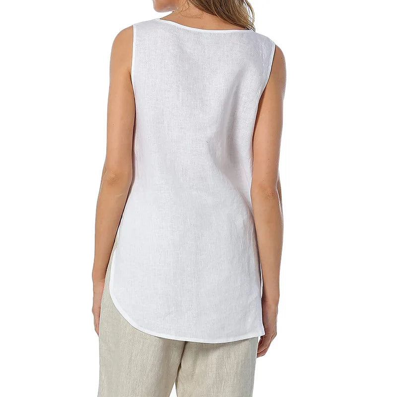Lily Valley 100% Linen Womens Tank