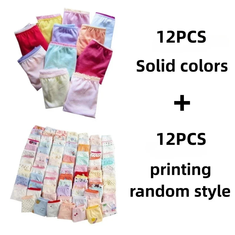 Pastel Hues 24pcs 100% Cotton Girls Panties