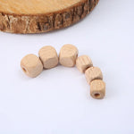 100Pcs Wood Cube Jewelry Making Beads For Bracelets Necklaces