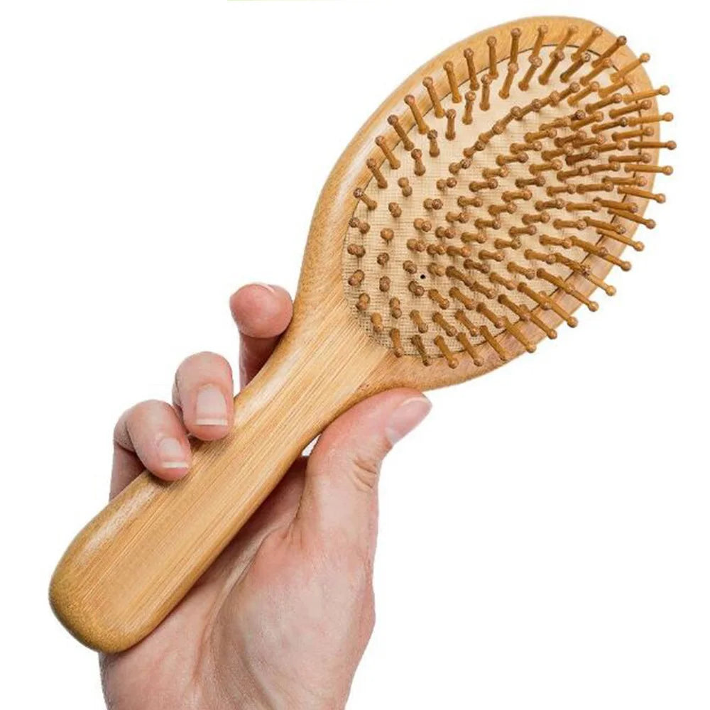 Natural Strands 100% Bamboo Hair Brush Prevents Hair Loss