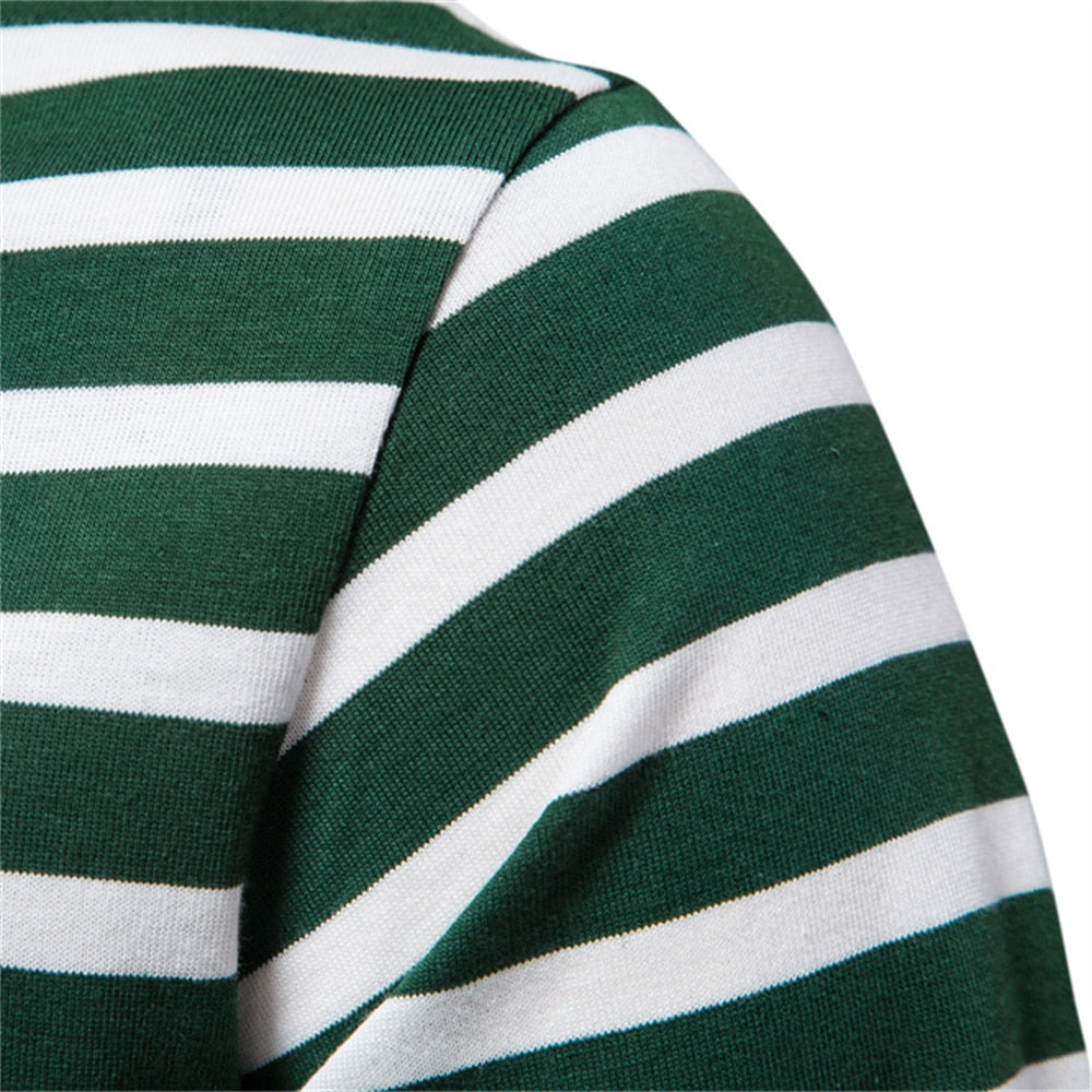 Forest Trails Stripes 100% Cotton Long Sleeve Men's Shirt