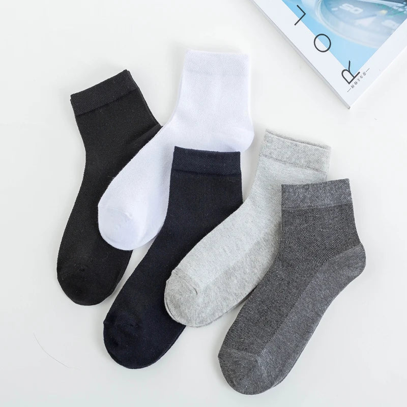 Sports Fit 5Pcs Breathable Casual Athletic Organic Cotton Mens Socks