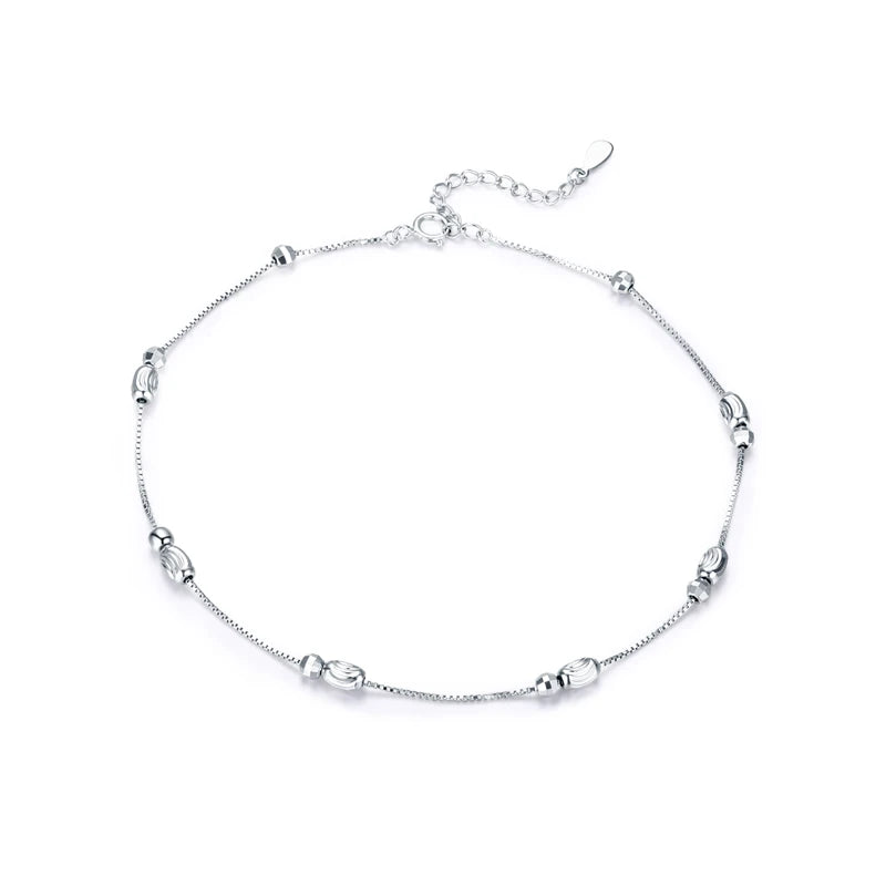 1Pc Geometric Shapes 925 Sterling Silver Ankle Bracelet