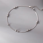 1Pc Geometric Round Bead 925 Sterling Silver Ankle Bracelet