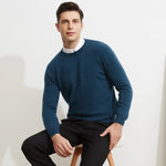 Coffee Spice Knit 100% Cashmere Mens Sweater Men