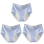 3pcs Girl Menstrual Panties Women's Physiological Briefs Ladies Period Leak Proof Panty High Waist Cotton Underwear