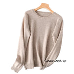 Women's Round Neck Cashmere Sweater Base Layer Underneath Sweater Sweater Women's and Winter New Style