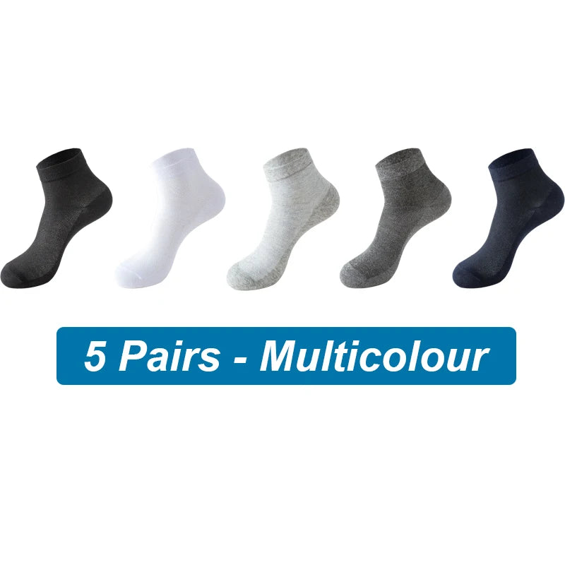 Sports Fit 5Pcs Breathable Casual Athletic Organic Cotton Mens Socks