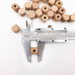 100Pcs Wood Cube Jewelry Making Beads For Bracelets Necklaces