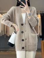 Maple Cinnamon 100% Merino Wool Cardigan