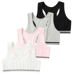 Bellflower Bloom Lace Top 4Pcs Cotton Girls Training Bra