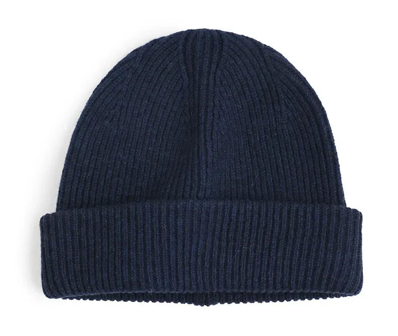 Snow Mountain Knit Beanie 100% Wool Hat