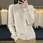 Natural Earthtones nce 100% Cashmere Womens Cardigan