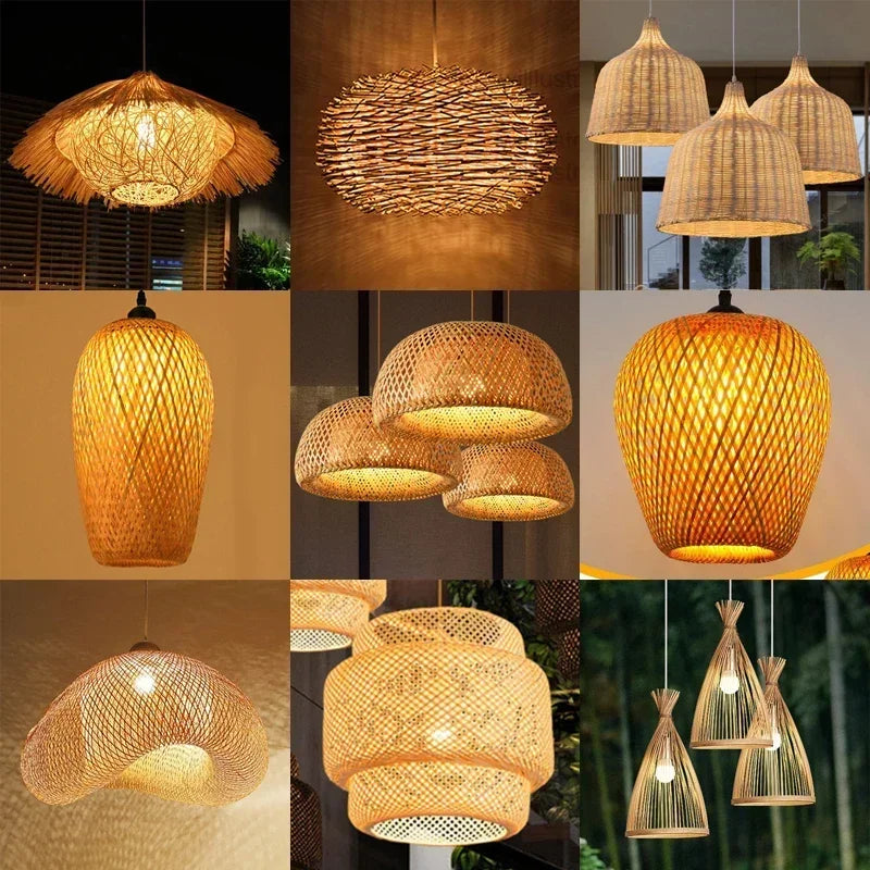 Abstract Bamboo Ceiling Lights For Dining