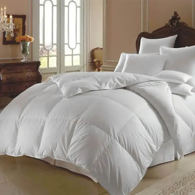 Tranquil Oasis Size 100% Cotton Comforter With Goose Feather Filling