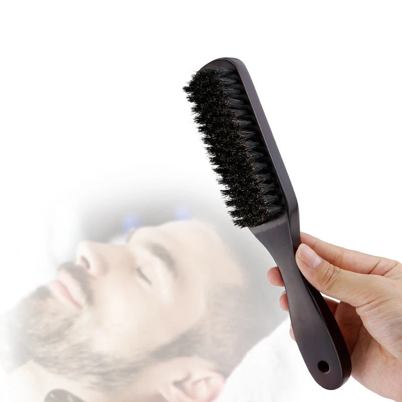 Natural Strands Anti Static Wood Boar Bristle Mens Beard Brush